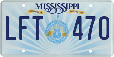 MS license plate LFT470
