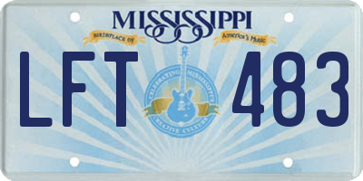 MS license plate LFT483