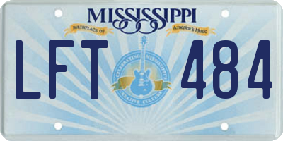 MS license plate LFT484