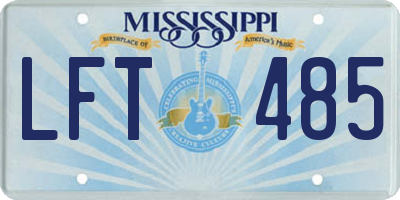 MS license plate LFT485