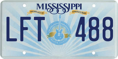 MS license plate LFT488