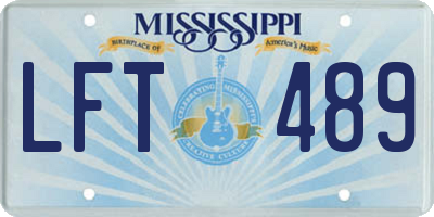 MS license plate LFT489