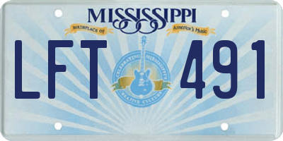 MS license plate LFT491