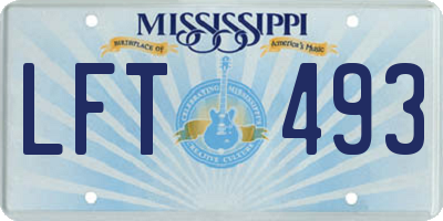 MS license plate LFT493