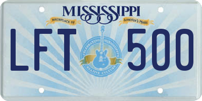 MS license plate LFT500