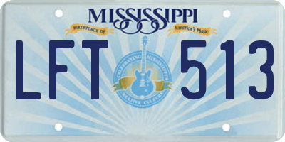 MS license plate LFT513