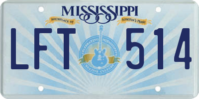 MS license plate LFT514