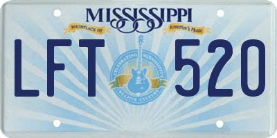 MS license plate LFT520