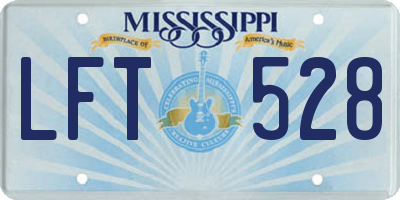 MS license plate LFT528
