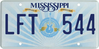 MS license plate LFT544