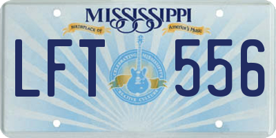 MS license plate LFT556