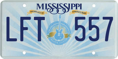 MS license plate LFT557