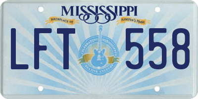 MS license plate LFT558
