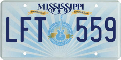 MS license plate LFT559