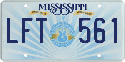 MS license plate LFT561