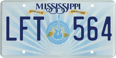 MS license plate LFT564