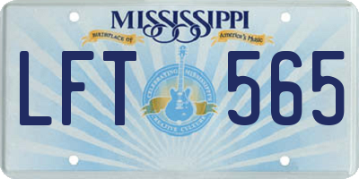 MS license plate LFT565