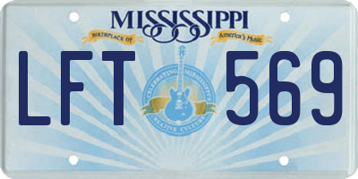 MS license plate LFT569