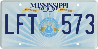 MS license plate LFT573