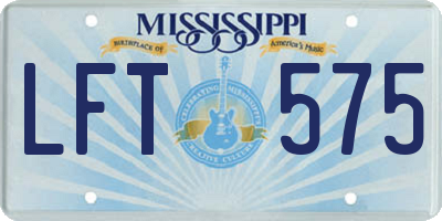 MS license plate LFT575