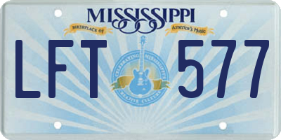 MS license plate LFT577