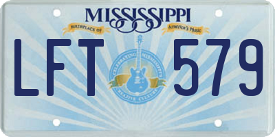 MS license plate LFT579
