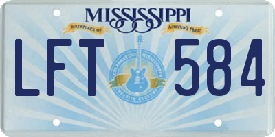 MS license plate LFT584