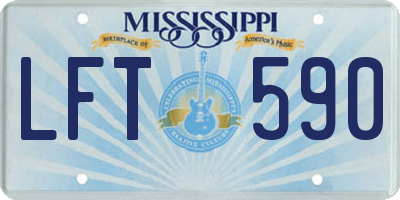 MS license plate LFT590