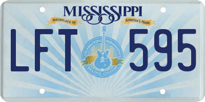 MS license plate LFT595