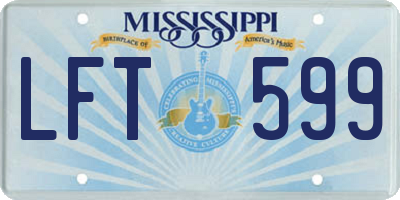 MS license plate LFT599