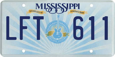 MS license plate LFT611