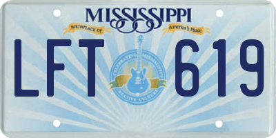 MS license plate LFT619