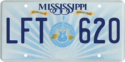 MS license plate LFT620