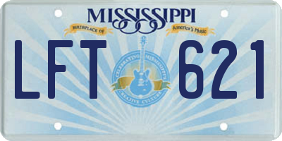 MS license plate LFT621
