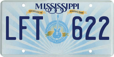 MS license plate LFT622