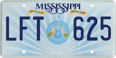 MS license plate LFT625