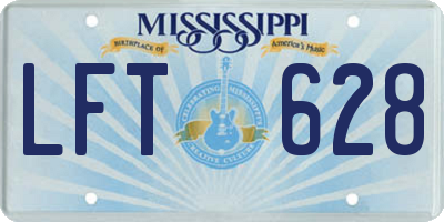 MS license plate LFT628