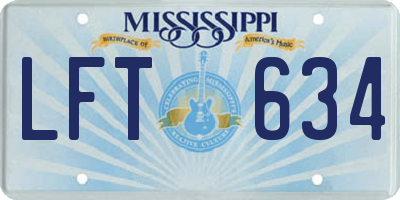 MS license plate LFT634