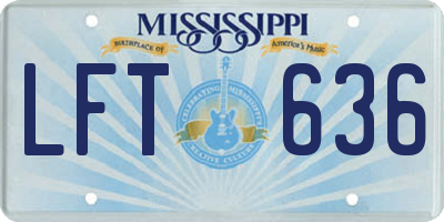 MS license plate LFT636