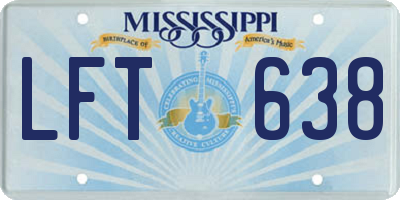 MS license plate LFT638