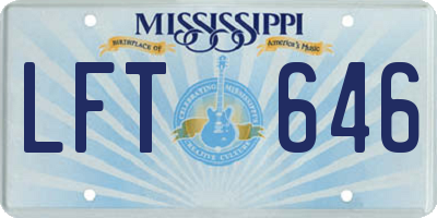 MS license plate LFT646