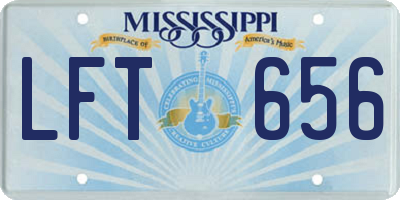 MS license plate LFT656
