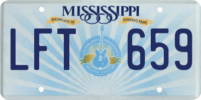 MS license plate LFT659