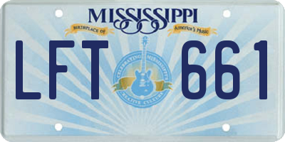 MS license plate LFT661
