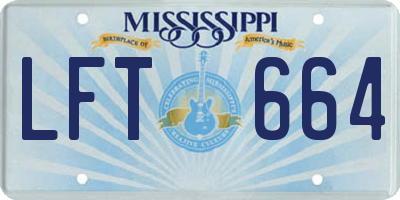 MS license plate LFT664