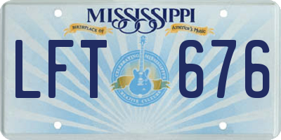 MS license plate LFT676