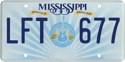 MS license plate LFT677