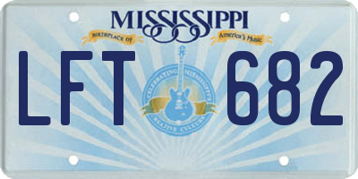 MS license plate LFT682