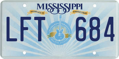 MS license plate LFT684