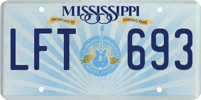 MS license plate LFT693